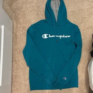 Blue/Green champion hoodie